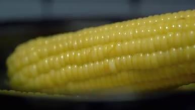 新鲜黄色美味糯玉米实拍视频的预览图